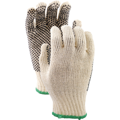 Gants en tricot avec pois de PVC 417, Poly/coton, Un c&ocirc;t&eacute;, Petit NTL Industrial