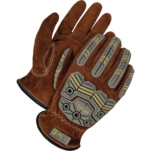 Gants de conducteur classiques r&eacute;versibles &agrave; grain, Moyen, Paume en Cuir fleur de porc NTL Industrial