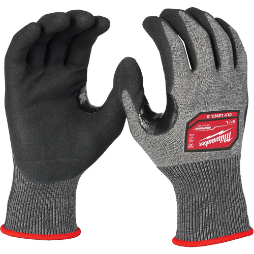 Gants de haute dext&eacute;rit&eacute;, Taille Moyen, Calibre 18, Rev&ecirc;tement Nitrile, Enveloppe en Poly&eacute;thyl&egrave;ne, ANSI/ISEA 105 niveau 5 NTL Industrial