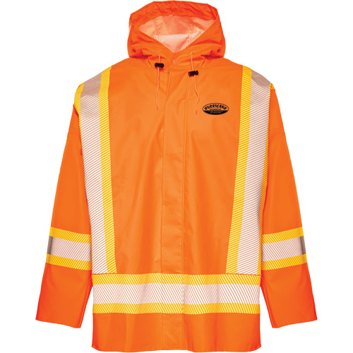 R804 Hurricane Rain Jacket, Small, High Visibility Orange NTL Industrial