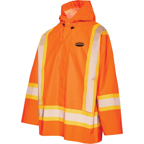 R804 Hurricane Rain Jacket, Small, High Visibility Orange NTL Industrial