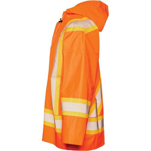 R804 Hurricane Rain Jacket, Small, High Visibility Orange NTL Industrial