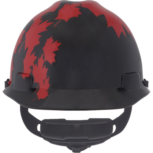 Specialty V-Gard&reg; Hard Hat, Ratchet Suspension, Black/Red NTL Industrial