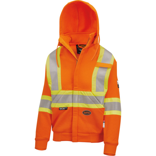 Heavyweight Safety Hoodie, Women's, X-Small, High Visibility Orange NTL Industrial