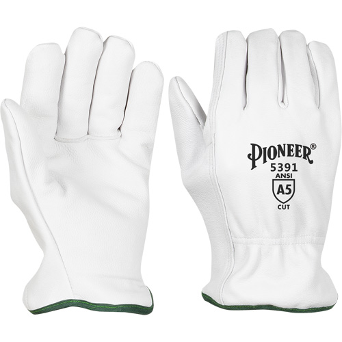 Gants pour conducteurs r&eacute;sistant aux coupures, Petit, Paume en Cuir fleur de ch&egrave;vre NTL Industrial