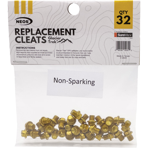 Glacier Trek Non-Sparking Replacement Cleats, Copper, Stud Traction, One Size NTL Industrial