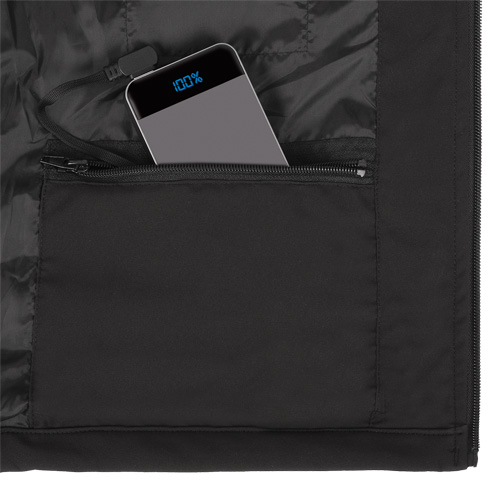 Heated Soft-Shell Jacket, Men's, Small, Black NTL Industrial