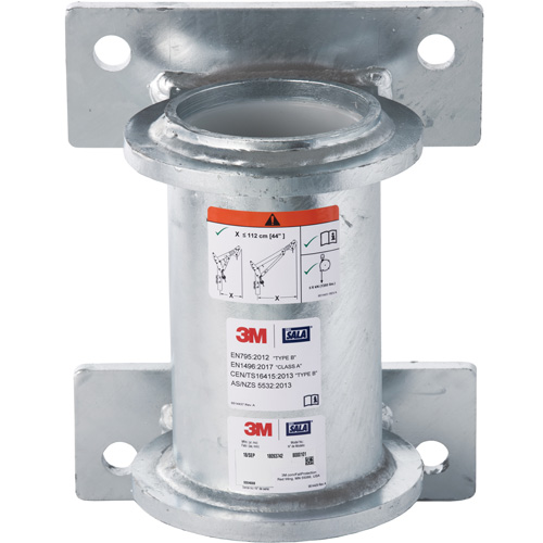 DBI-SALA&reg; Confined Space Wall Mount Base, Galvanized NTL Industrial