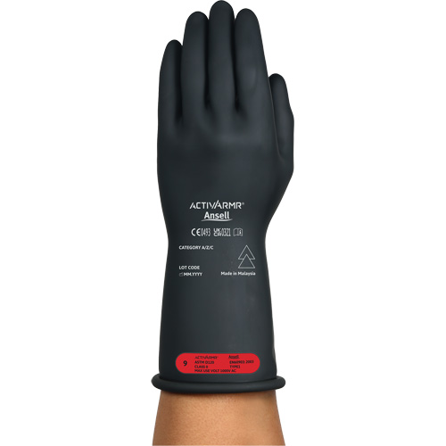 Gants &eacute;lectriques isol&eacute;s ultra l&eacute;gers ActivArmr RIG R011BUL, ASTM classe 0, Taille 10, 11" lo NTL Industrial