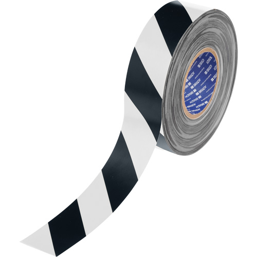 ToughStripe&reg; Max Floor Marking Tape, 2" x 100', Polyester, Black and White NTL Industrial