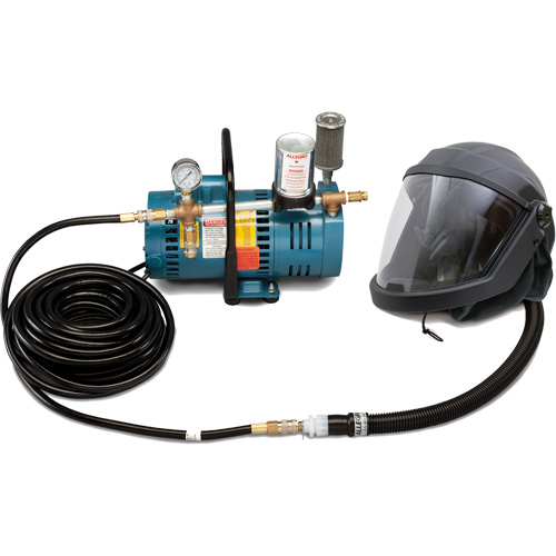 Syst&egrave;me de casque et de protection respiratoire &agrave; adduction d'air DEFENDER pour 1 travailleur NTL Industrial
