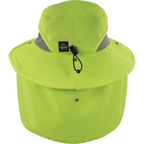 Chill-Its 8934 Ranger Hat with Neck Shade, Large/X-Large, Hi-Vis Lime NTL Industrial