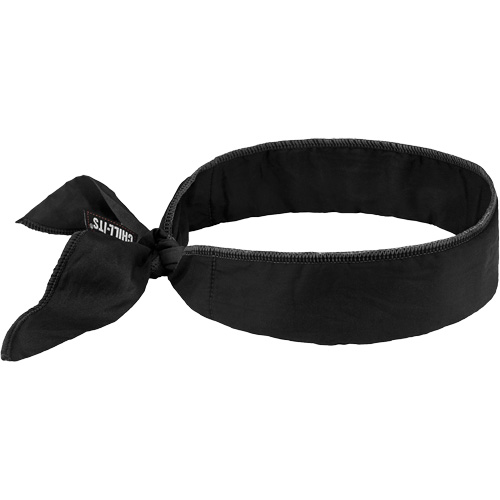 Chill-Its 6702 Cooling Headband with Embedded Polymers & Tie Closure, Black NTL Industrial