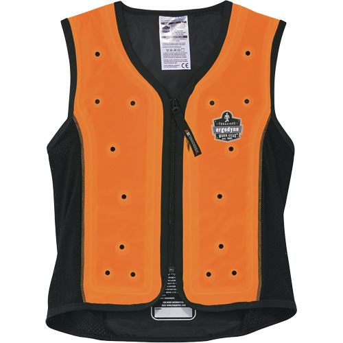 Veste de refroidissement &eacute;vaporatif Chill-Its 6685 avec fermeture &agrave; glissi&egrave;re, 4T-Grand, Orange NTL Industrial