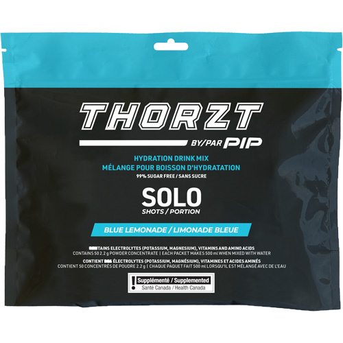 THORZT Sugar-Free Solo Shot Hydration Drink Mix, Single Serve, Blue Lemonade NTL Industrial