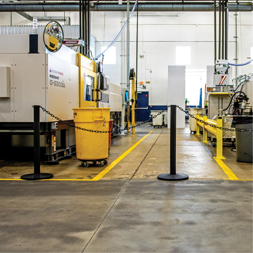 Montant industriel, Hauteur de 37", Noir NTL Industrial