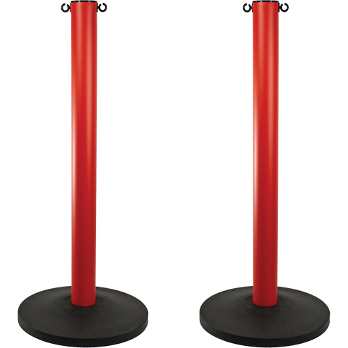 Industrial Stanchion, 37" High, Red NTL Industrial