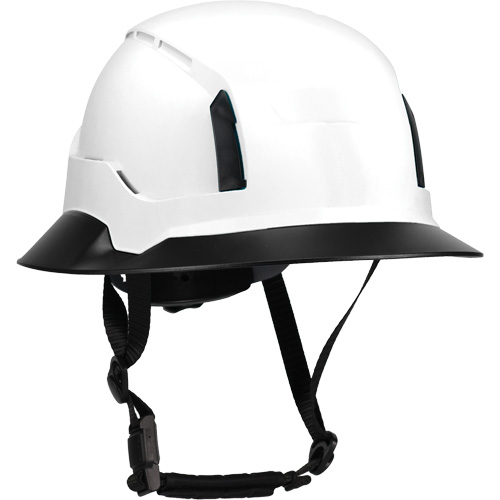 Bordure large compl&egrave;te &agrave; agrafe pour casque d'alpiniste RZRBack, blanc NTL Industrial