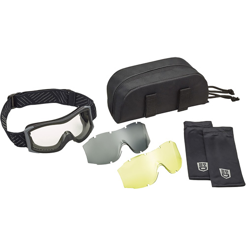 X1000 Ballistic Protection Goggles Kit, Amber/Clear Lens, Anti-Fog/Anti-Scratch, Direct Vent NTL Industrial