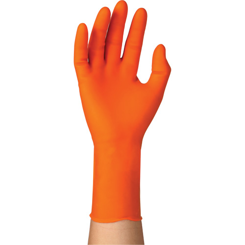 Gants jetables TOUCHNTUFF 93-800, 10/9,5, Latex/N&eacute;opr&egrave;ne/Nitrile, 23,6-mils, Sans poudre, Orange NTL Industrial