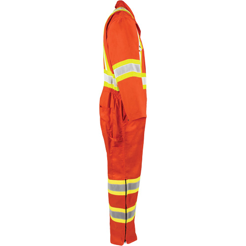 High-Visibility Unlined Coveralls, 5X-Large, High Visibility Orange NTL Industrial