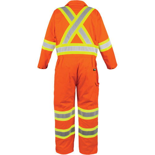 High-Visibility Unlined Coveralls, 5X-Large, High Visibility Orange NTL Industrial