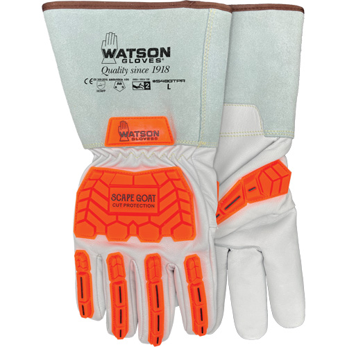 Scape Goat Cut-Resistant Gloves, 3X-Large, Goatskin Palm, Gauntlet/Driver Cuff NTL Industrial