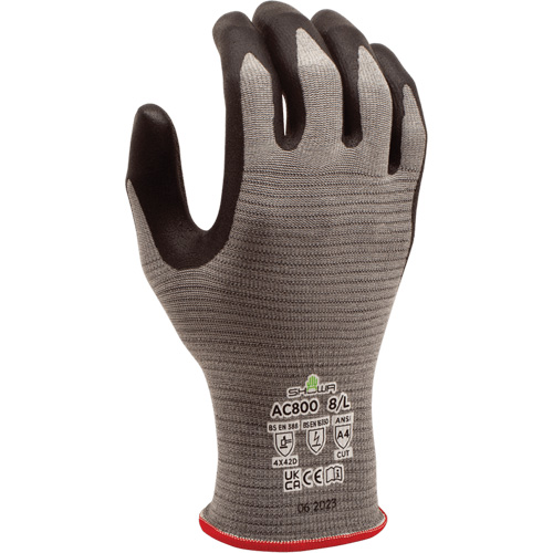 DURACoil Alpha AC800 ESD Gloves, Size 2X-Large/10, 18 Gauge, Microfoam Nitrile Coated, HPPE Shell, ASTM ANSI Level A4/EN 388 Level D NTL Industrial