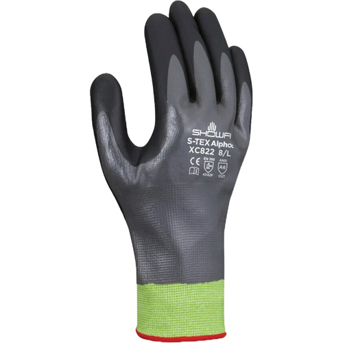 S-TEX Alpha XC822 Cut-Resistant Gloves, Size Large/8, 18 Gauge, Nitrile Coated, Tungsten Shell, ASTM ANSI Level A6 NTL Industrial