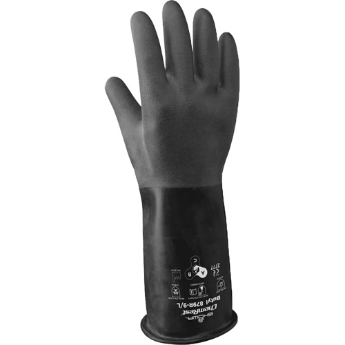 Gants r&eacute;sistants &agrave; l'acide 879R, Taille T-Grand/10, 14" lo, Caoutchouc butyle, 28 mils NTL Industrial