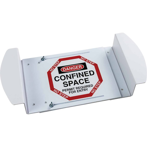 Panneau pour trou d'homme "Danger Confined Space Permit Required For Entry", 21" x 30", Polystyr&egrave;ne, Anglais NTL Industrial