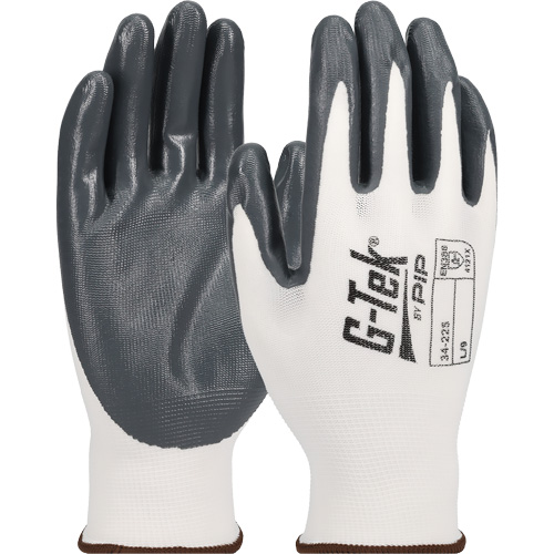 G-Tek&reg; Economy Seamless Knit Glove, Large, Nitrile Coating, 13 Gauge, Nylon Shell NTL Industrial