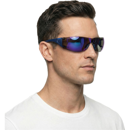 Adapt Lite Safety Glasses, Blue Mirror Lens, Anti-Fog/Anti-Scratch, ANSI Z87+/Meets/Exceeds CSA Z94.3 NTL Industrial