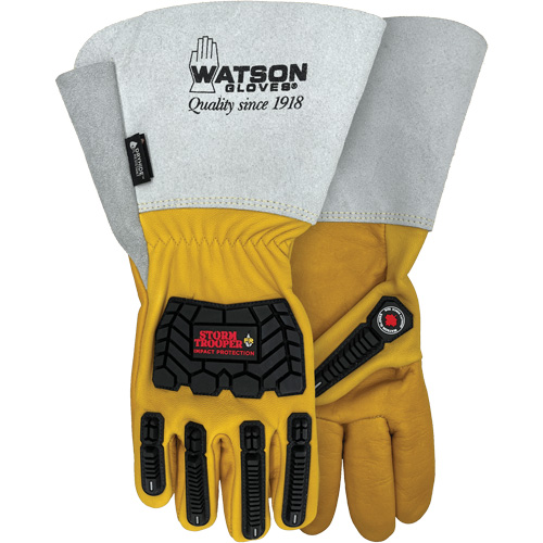 Gants r&eacute;sistants &agrave; leau Storm Trooper, 2T-Grand, Paume en Cuir de vache, Poignet Manchette NTL Industrial