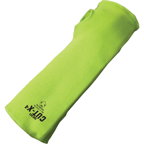 Cut-X&reg; Cut-Resistant Sleeve with Thumb Hole, Fibreglass/Polyethylene, 18", ASTM ANSI Level A4, High Visibility Lime NTL Industrial