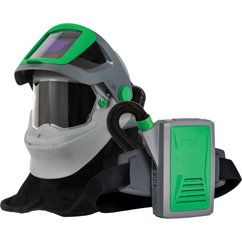 Respirateur de soudage Z4 avec cape &agrave; l'&eacute;paule FR & APR motoris&eacute; PX5, Respirateur &agrave; masque/Masque de soudage NTL Industrial