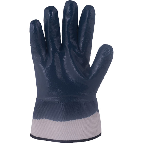 Gants bleu marine avec manchettes renforc&eacute;es &agrave; entoilage coll&eacute; Horizon, T-Grand, R&ecirc;vetement Nitrile, Enveloppe en Jersey/Coton NTL Industrial