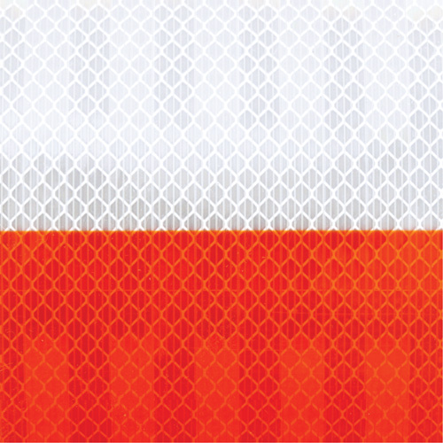 High Intensity Grade Flexible Work Zone Sheeting 382VHIP, 5" W x 150' L, Orange and White NTL Industrial