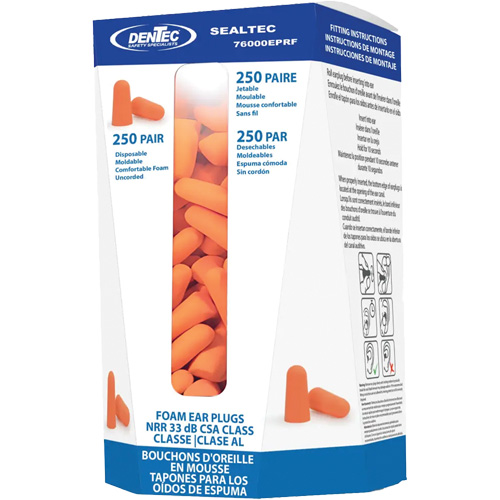 Recharge de bouchons d'oreilles jetables SEALTEC33, Vrac - Contenant NTL Industrial