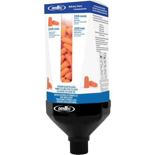 SEALTEC33 Foam Earplug Wall Dispenser Kit with Uncorded Earplugs NTL Industrial