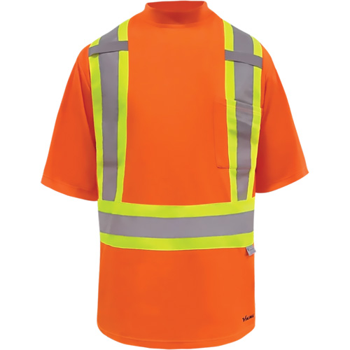 T-shirt de s&eacute;curit&eacute; doubl&eacute; de bambou Viking, Polyester, 3T-Grand, Orange haute visibilit&eacute; NTL Industrial