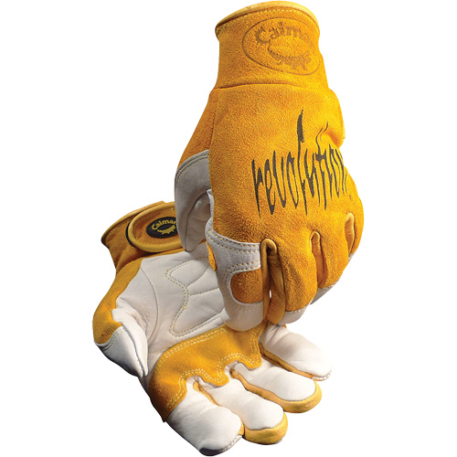 Caiman&reg; Premium TIG/MIG Welder's Gloves with Hook & Loop Closure, Split Cowhide, Size Large NTL Industrial