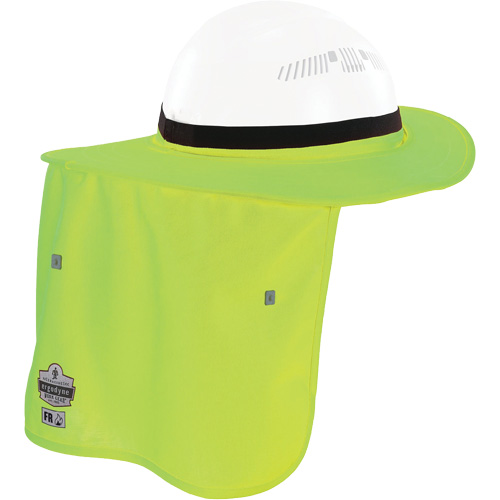 Chill-Its&reg; Lime Green FR Hard Hat Brim with Neck Shade NTL Industrial