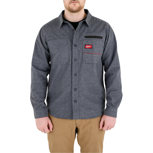 Chemise en flanelle GRIDIRON, Hommes, T-Grand, Gris NTL Industrial