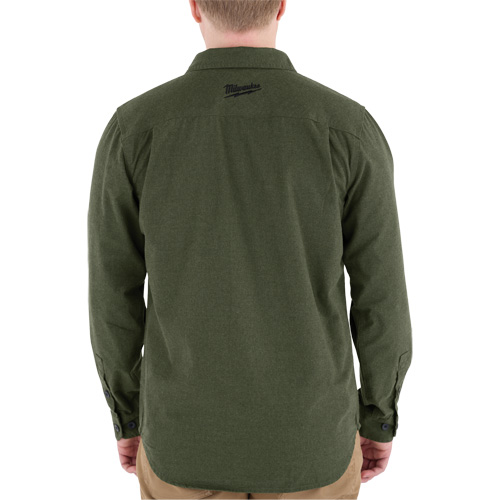 GRIDIRON Flannel Shirt, Men's, 3X-Large, Green NTL Industrial