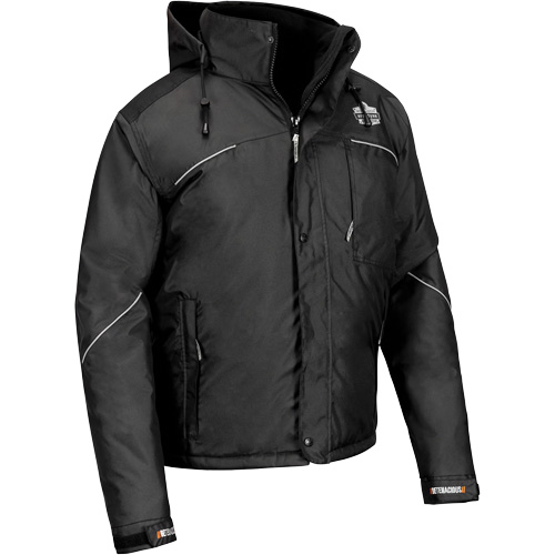 N-Ferno&reg; Winter Work Jacket, Men's/Women's, 3X-Large, Black NTL Industrial