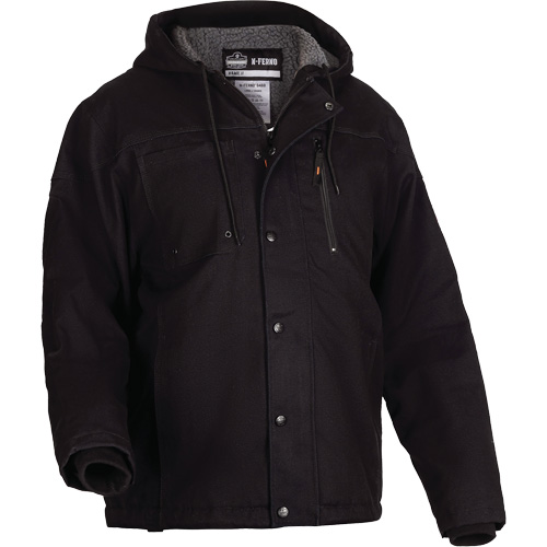 N-Ferno&reg; Heavy-Duty Sherpa-Lined Work Jacket, Men's/Women's, 3X-Large, Black NTL Industrial