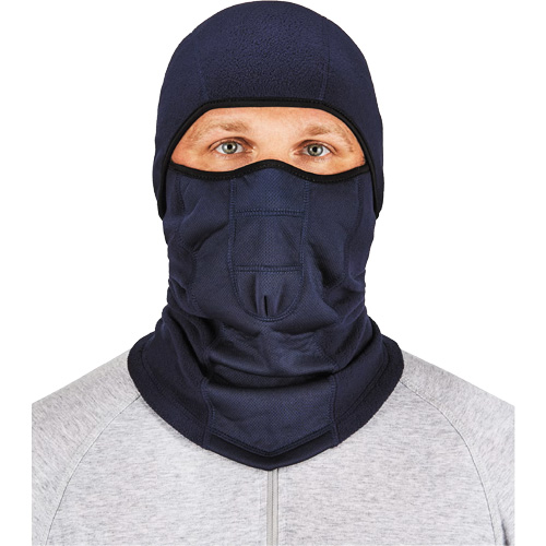 N-Ferno&reg; Wind-Proof & Hinged Balaclava Face Mask, Fleece, Navy NTL Industrial