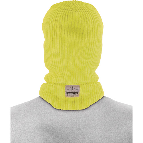 N-Ferno&reg; 2-Layer Rib Knit Freezer Balaclava Face Mask, Acrylic, High-Visibility Lime Green NTL Industrial