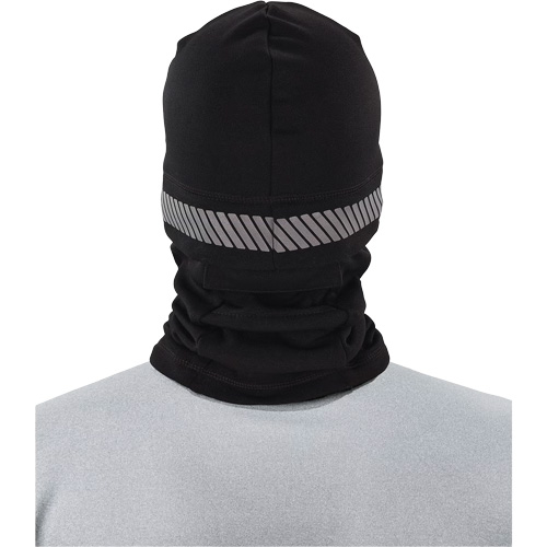 N-Ferno&reg; 3-in-1 Reflective Balaclava Face Mask, Polyester, Black NTL Industrial